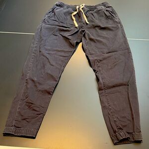 Marine Layer Black Joggers with White Drawstring